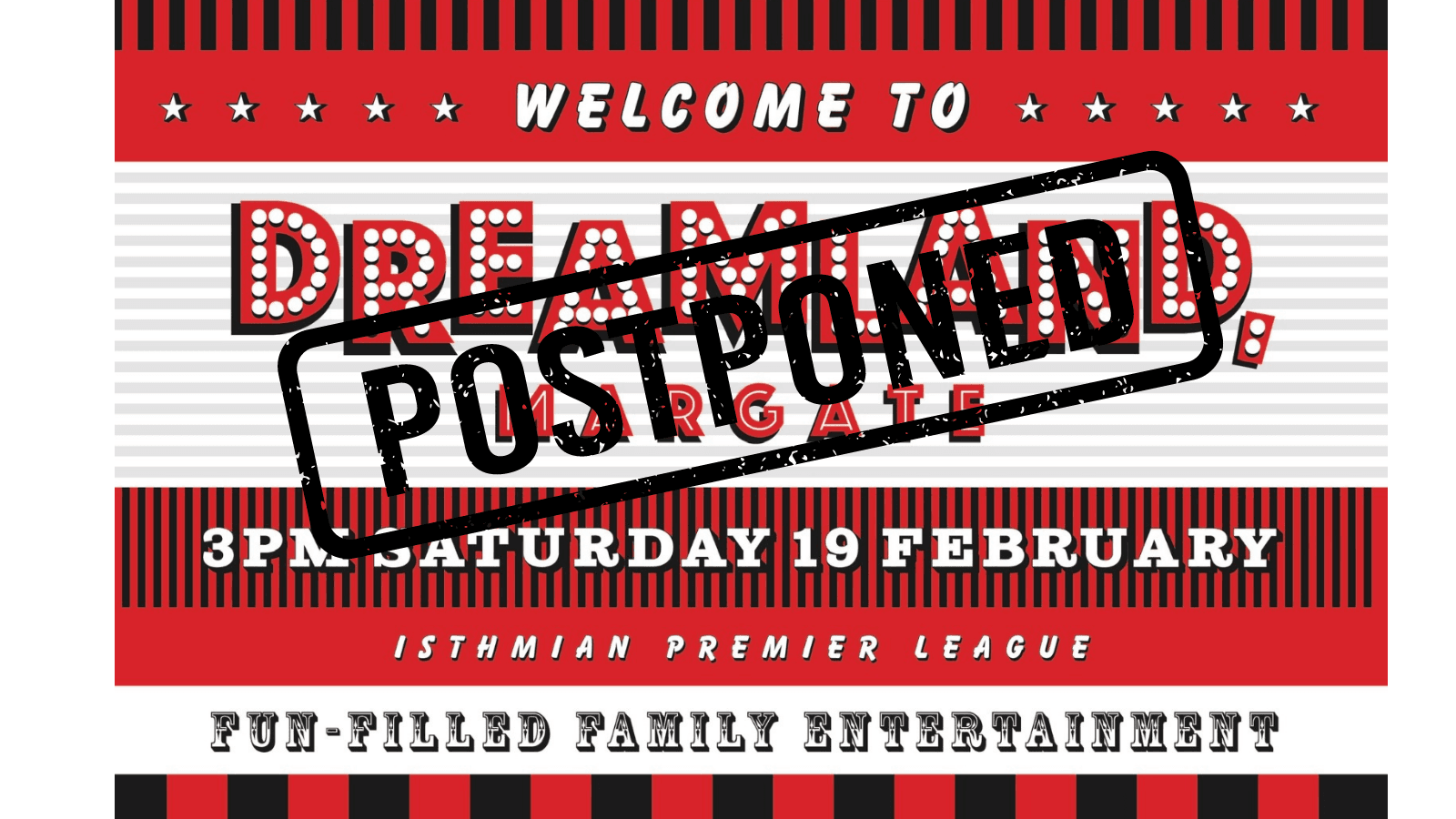Margate game postponed