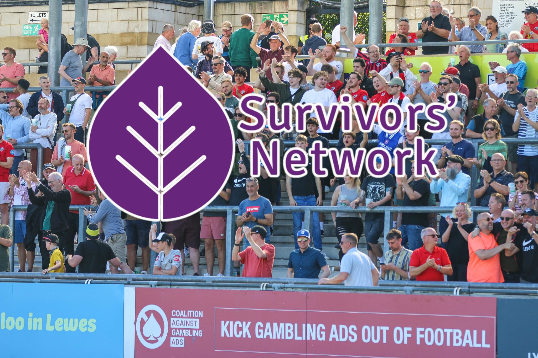 Survivors’ Network joins Lewes FC for International Men’s Day match to celebrate positive male role models