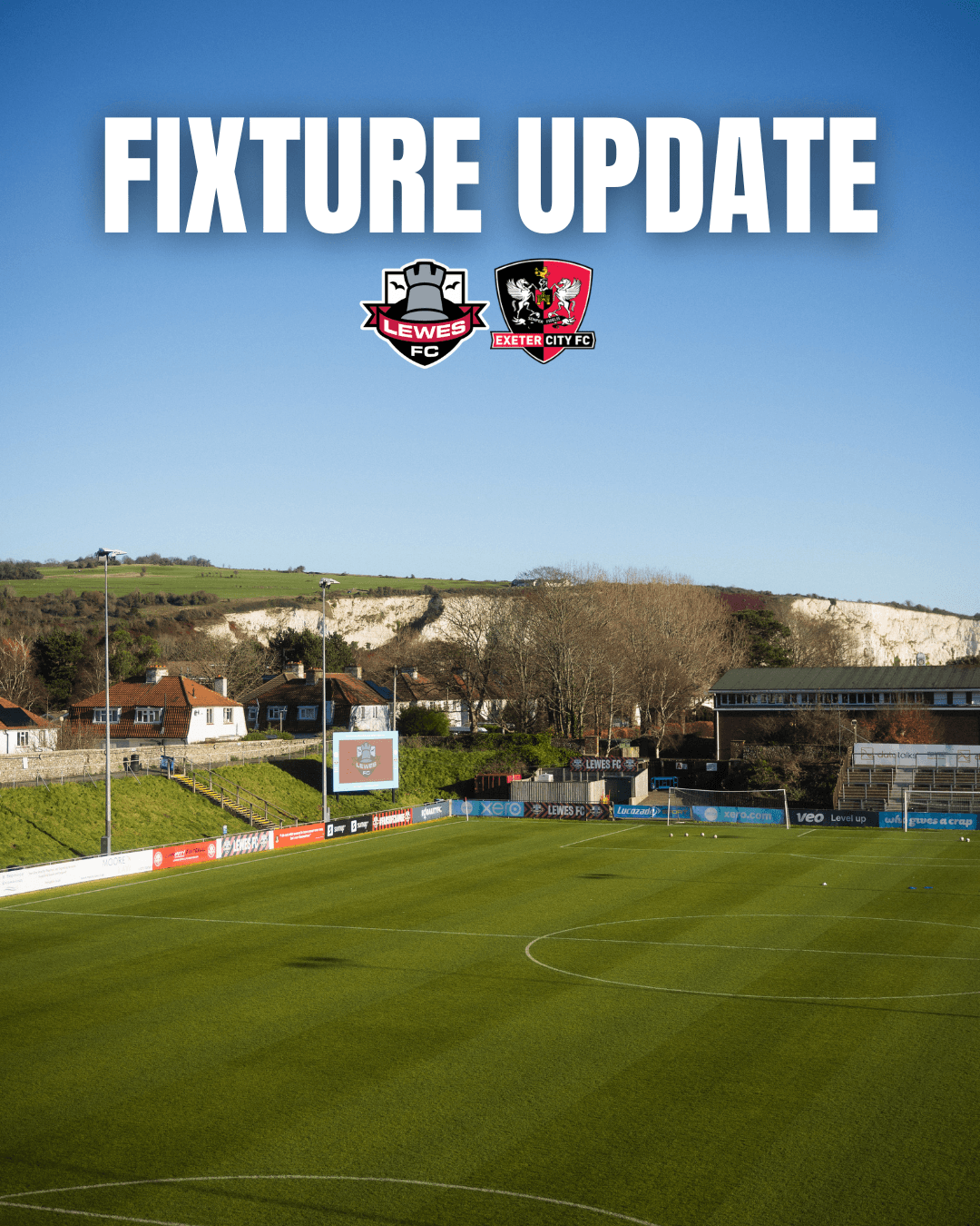Fixture update – Lewes v Exeter City